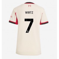 Stroje piłkarskie Liverpool Florian Wirtz #7 Koszulka Wyjazdowej dla damskie 2025-26 Krótki Rękaw